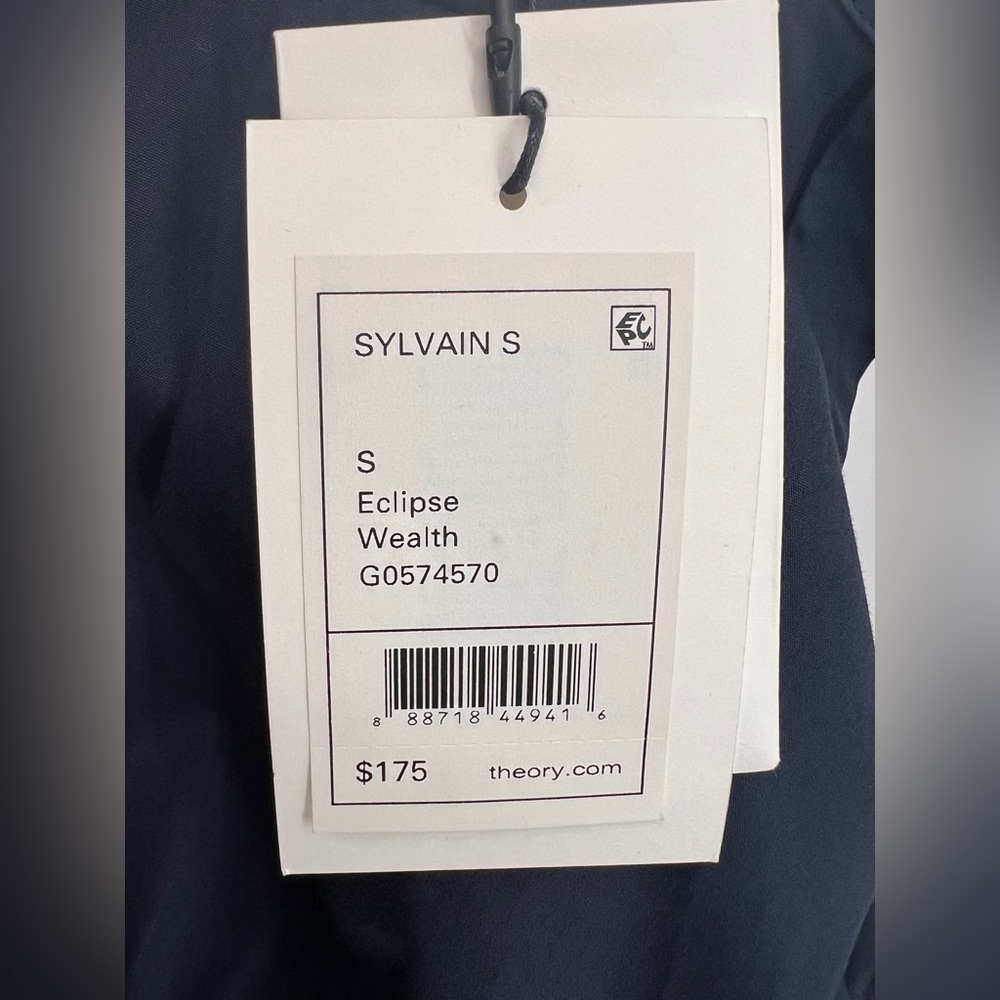 NWT Theory Sylvain Short Sleeve Shirt - Picture 14 of 14